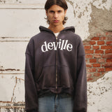 FADED BLACK ZIP HOODIE