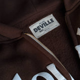 Faded Brown Zip Hoodie