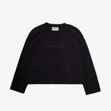 Black Waffle Thermal Raglan
