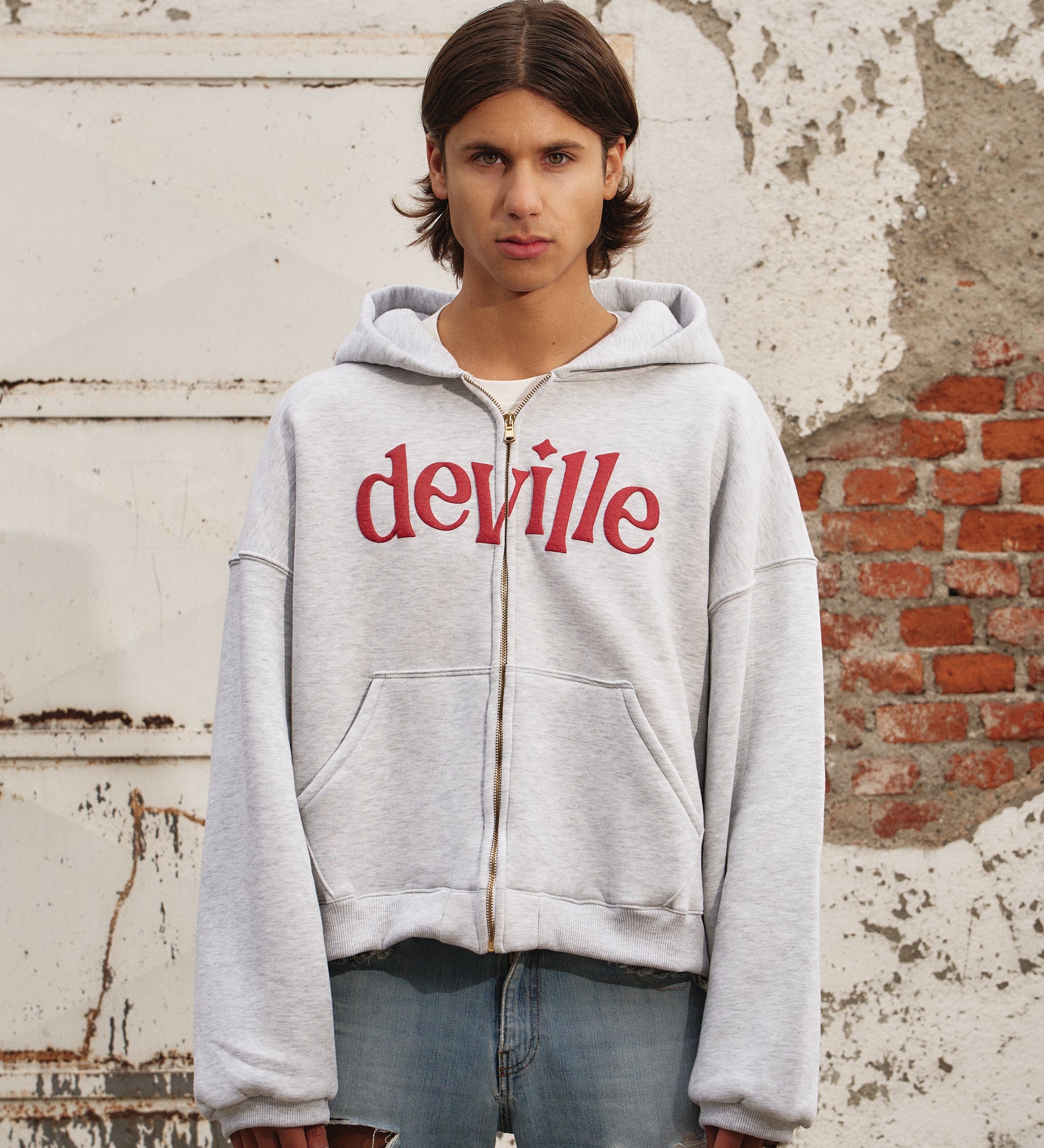Light Grey Zip Hoodie