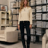 Cream Waffle Thermal Raglan