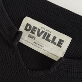 Black Waffle Thermal Raglan