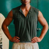 Army Green Slub Tank