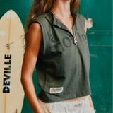 Army Green Slub Tank