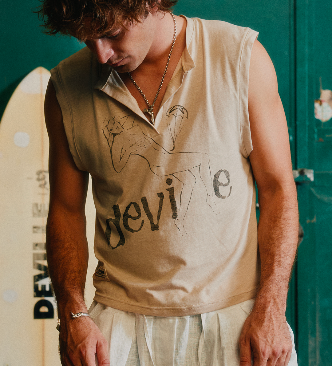 Cream Slub Tank