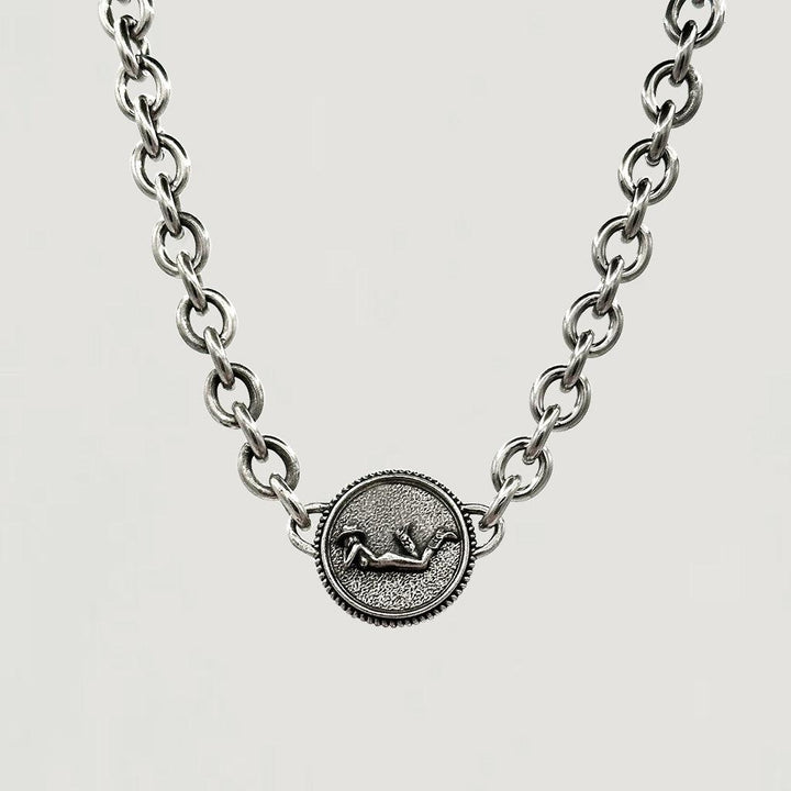 COWGIRL MEDAL NECKLACE