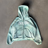 Light Green Zip Hoodie