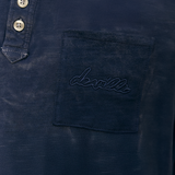 Blue Faded Serafino Long Sleeve